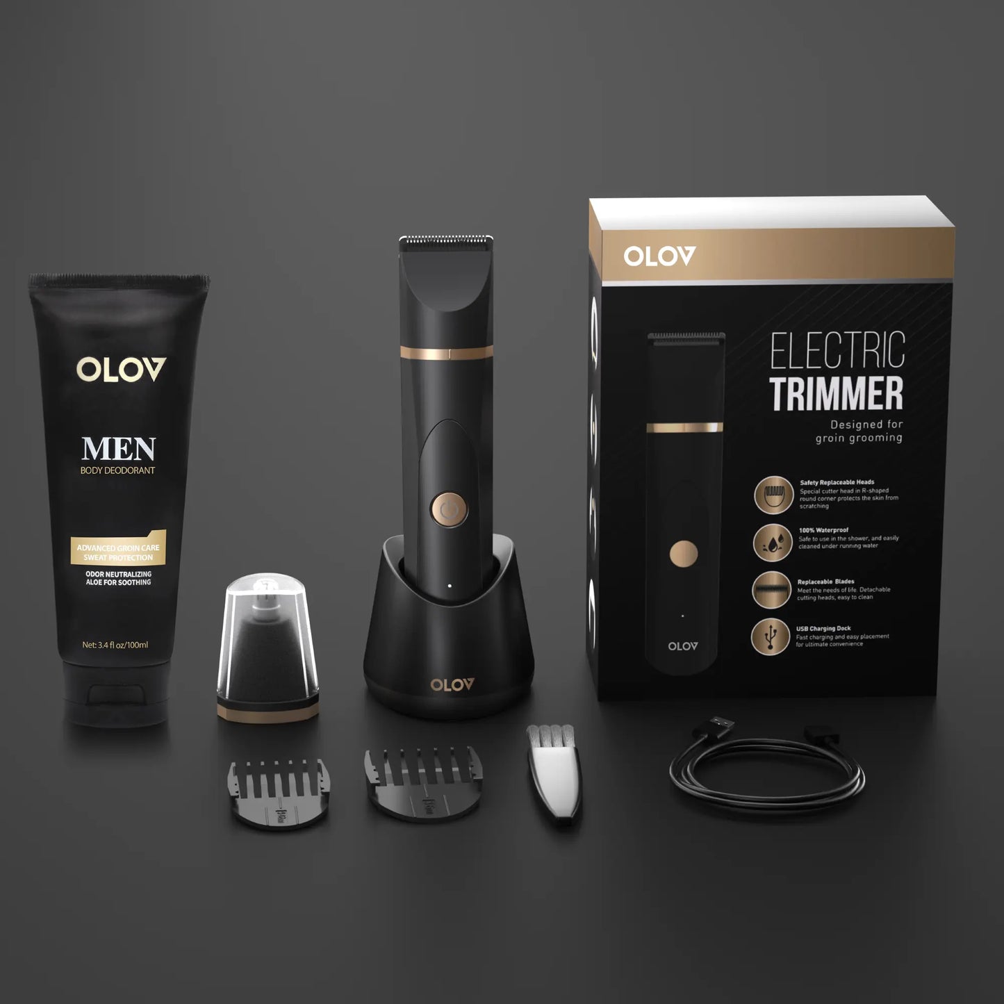Anti-Nick Body & Ball Trimmer - SafeCeramic Blade Groomer for Men